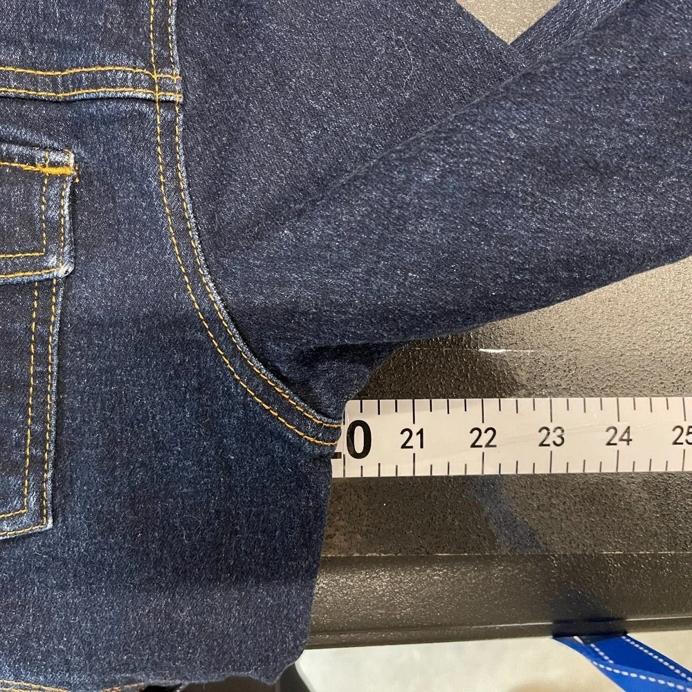 Vintage 80s Levis Denim Jacket Womens Medium Blue Zip Front Hong‎ Kong
